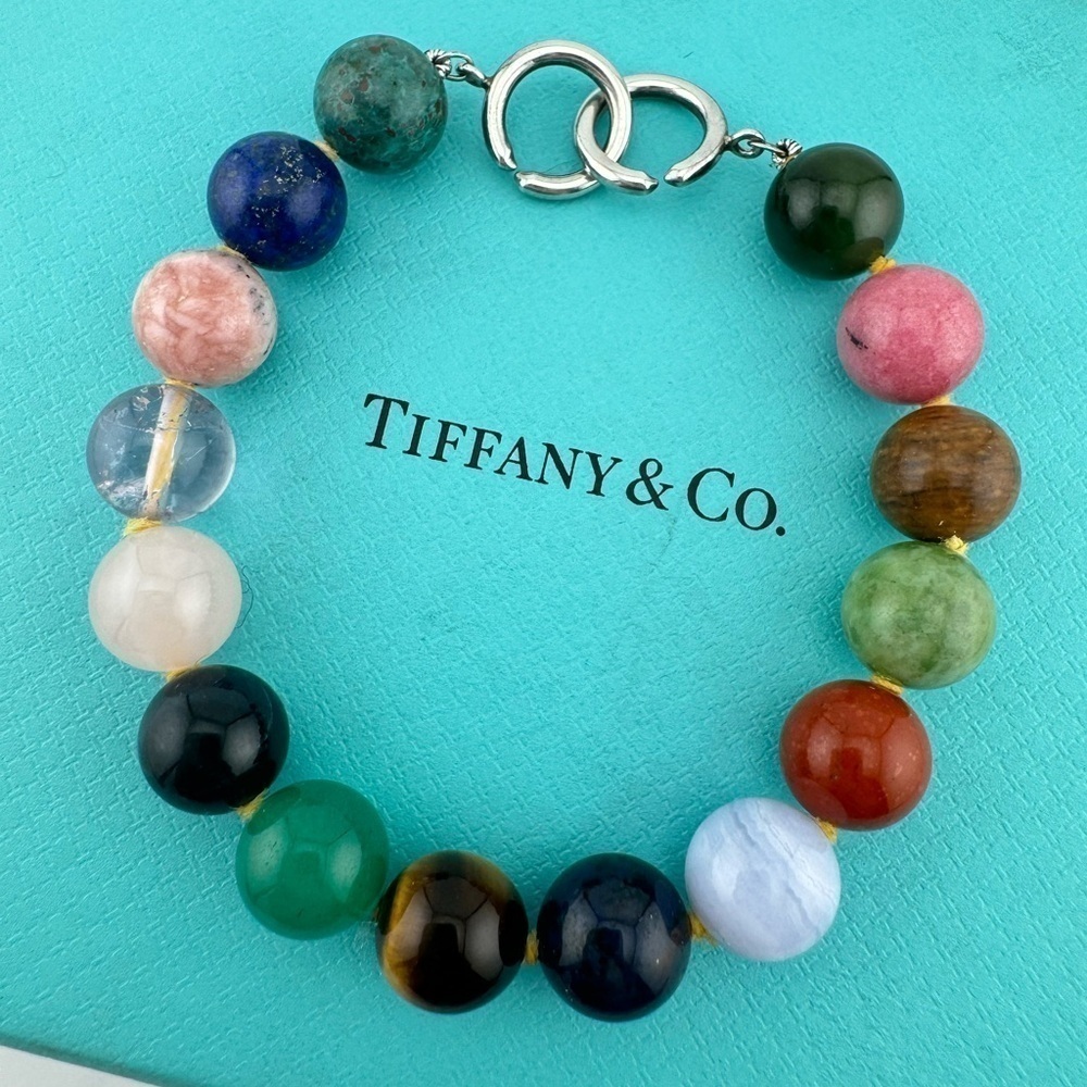 RARE Tiffany & Co. Multi Gemstone Bead Bracelet Paloma Picasso - Picture 3 of 7